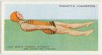 The back crawl stroke; arm action: first position.
