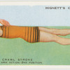 The back crawl stroke; arm action: second position.