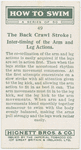 The back crawl stroke; inter-timing of the arm and leg actions.