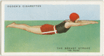 The breast stroke; the poise.