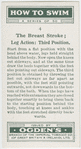 The breast stroke; leg action, third position.