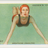 The breast stroke; breathing (inhaling).