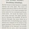 The breast stroke; breathing (inhaling).