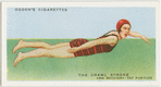 The crawl stroke; arm recovery: first position.