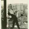 Riveter working on building in San Francisco, California