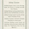 Julius Caesar.