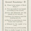 General Knowledge - B
