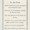 In the east.
