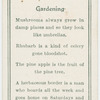Gardening.