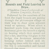 Hounds & field leaving to draw : Whaddon Chase foxhounds at Newton Longville, Bucks.