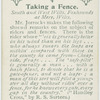 Taking a fence : sount and West Wilts. foxhounds at Mere, Wilts.
