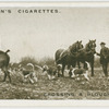 Crossing a ploughed field.  Atherstone foxhounds at Harlaston.