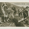 Digging out a fox.  United foxhounds at Church Stretton, Salop.