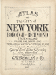 Atlas of The City of New York - Borough of Richmond Staten Island Volume One Wards 1, 2, & 3 [Title Page]