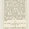 Dorothy Round.