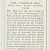 Mrs. Florence Bell, head nurse, Royal Veterinary College.