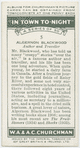 Algernon Blackwood, author and traveller.
