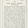 Mrs. Molly Moore, knocker-up.
