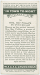 Mrs. May Phillips, the perfect barmaid.