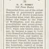 G.F. Robey, old time butler.