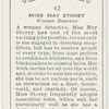 Miss May Storey, woman detective.