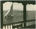 Yachting scene from balcony of St. Francis Yachting Club, San Francisco