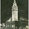 Ferry Tower, San Francisco, as seen at night