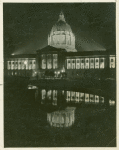 Night lights lend distinctive charm to the magnificent city hall at San Francisco, California
