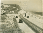 Where the road skirts the sea near Santa Monica, Southern California