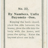 Unfixing bayonets, 1st position.