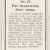 For inspection, port-arms.