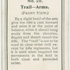 To trail arms from the order, front view.
