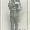 Saluting to the front (with arms), addressing an officer.