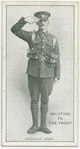 Saluting to the front (without arms).