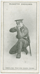 Musketry exercises, kneeling position when firing.