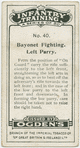 Bayonet fighting, left parry.