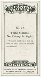 Field signals, No enemy in sight.