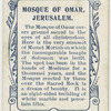 Mosque of Omar, Jerusalem.