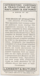 The origin of epaulettes (an Admiral, present day).