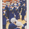 Saluting the spot where Nelson fell (H.M.S. "Victory").