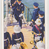 Saluting the quarter-deck.