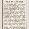 Issue of daily grog.