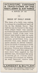 Issue of daily grog.