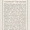 "Laying up" the Colours.