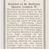 Knocker at 48, Berkeley Square, London, W.