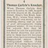 Thomas Carlyle's knocker.