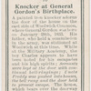 Knocker at General Gordon's birthplace.