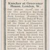 Knocker at Grosvenor House, London, W.