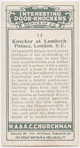 Knocker at Lambet Palace, London, S.E.