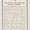 Knocker at the Mansion House, London.